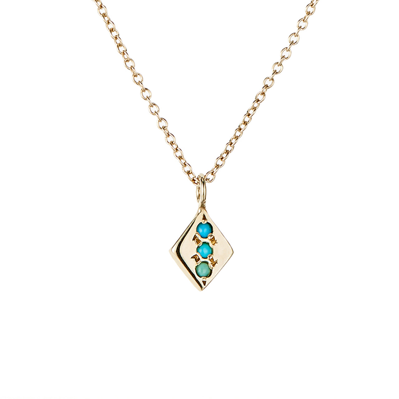 Rhombus Necklace, Turquoise