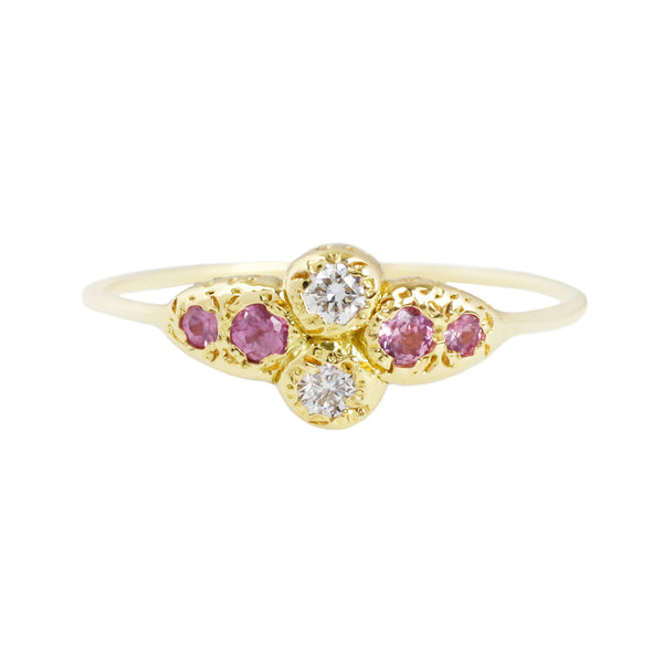 Mariposa ring pink sapphires