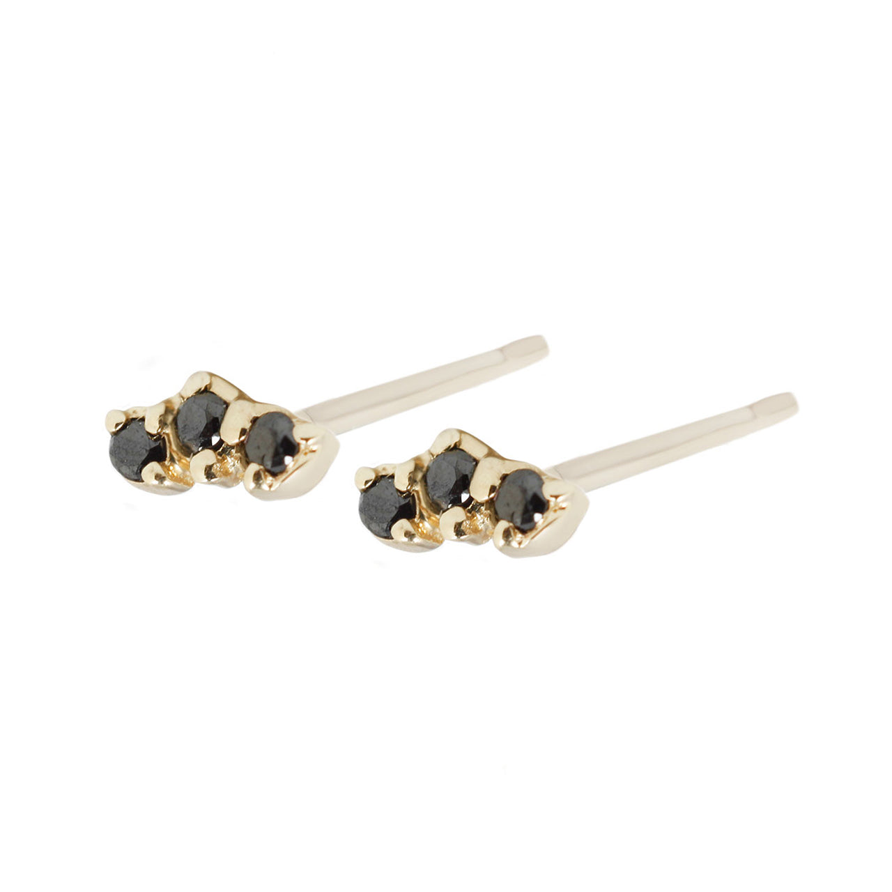 Trio studs black diamonds