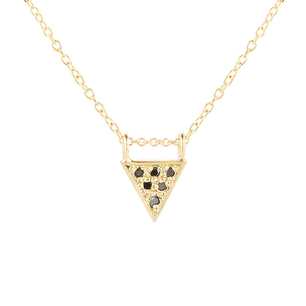 Triangle Deluxe Necklace, Black Diamonds