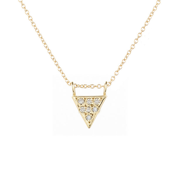Triangle Deluxe Necklace, White Diamonds