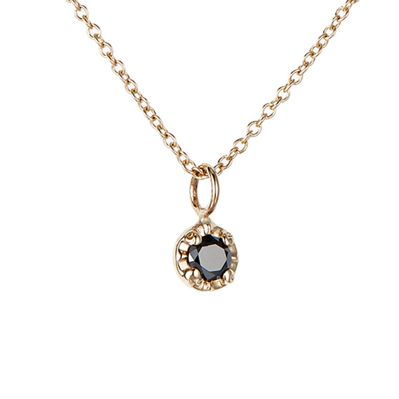 Prong Necklace, Black Diamond