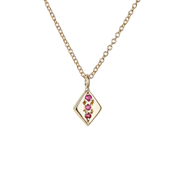 Rhombus Necklace, Ruby