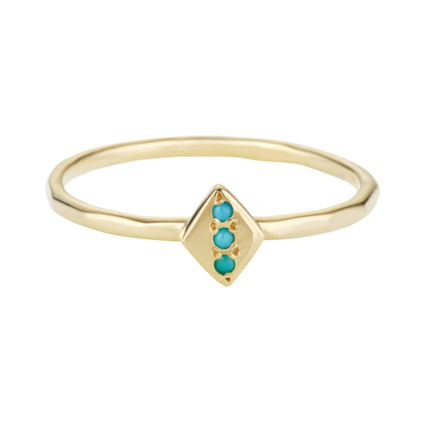 Rhombus Ring, Turquoise