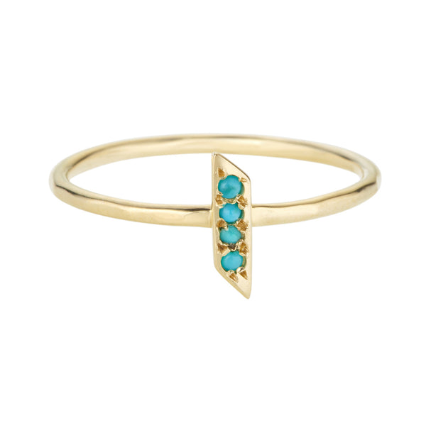 Parallelogram Ring, Turquoise