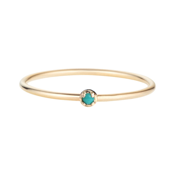 Prong Ring, Turquoise