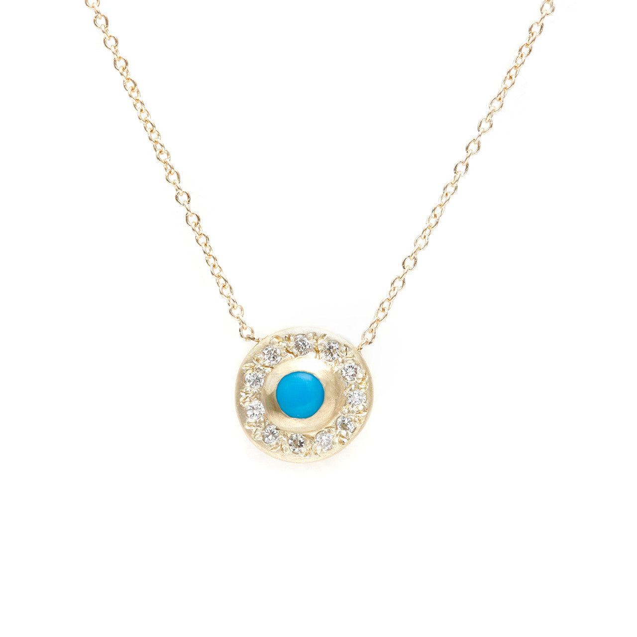 Moon Halo Necklace-Turquoise