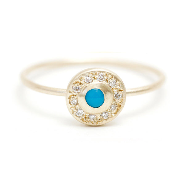 Moon Halo Ring, Turquoise
