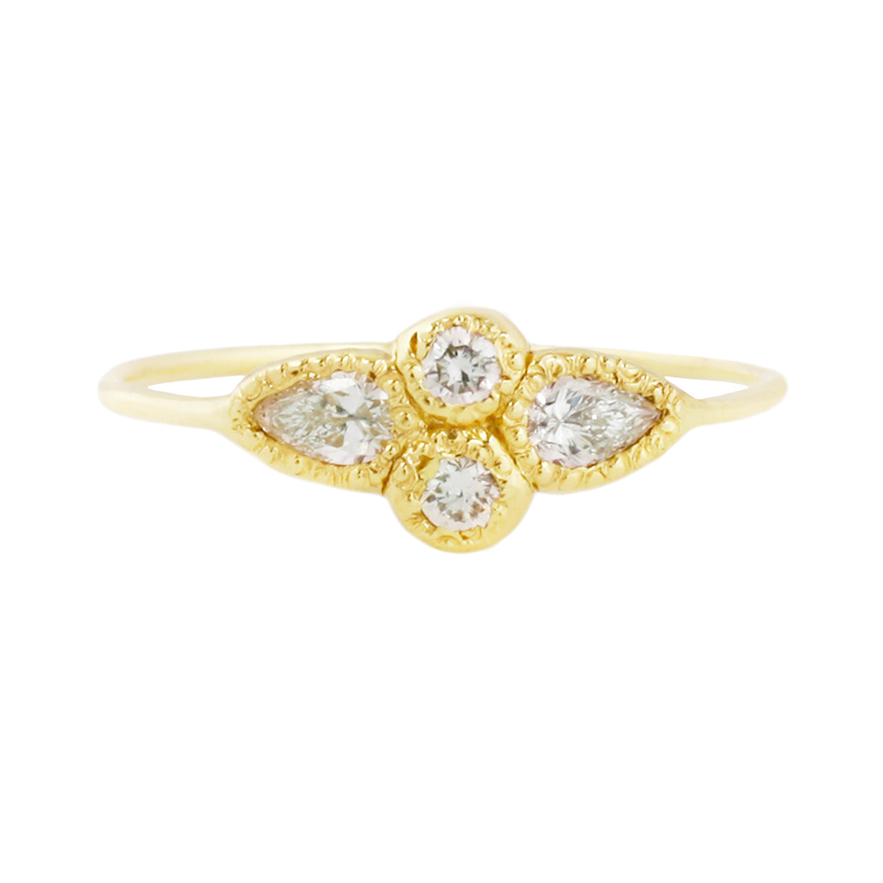 Mariposa ring white diamonds