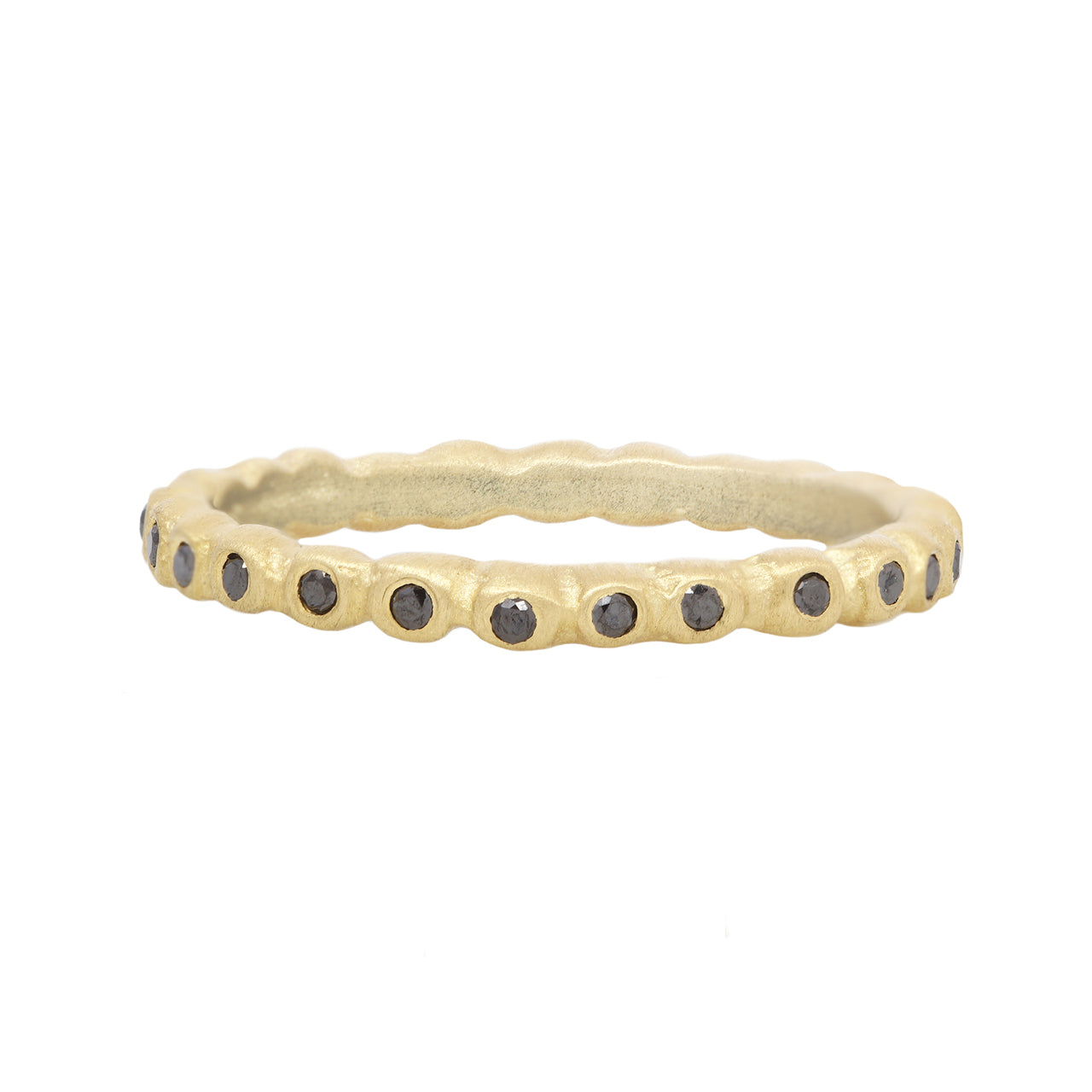 Pebble eternity ring in black