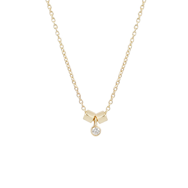 Pebble necklace with 1 diamond