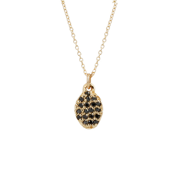 Greta necklace with black diamonds