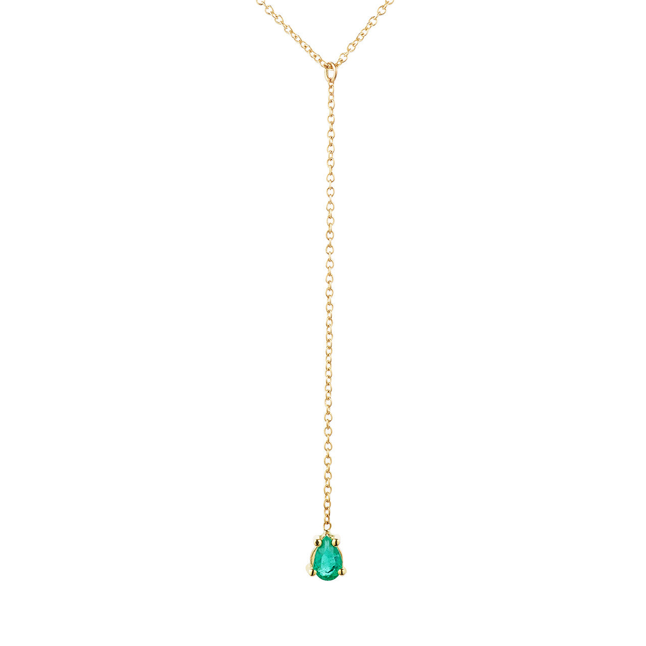 Emerald Lariat, Pear Shaped