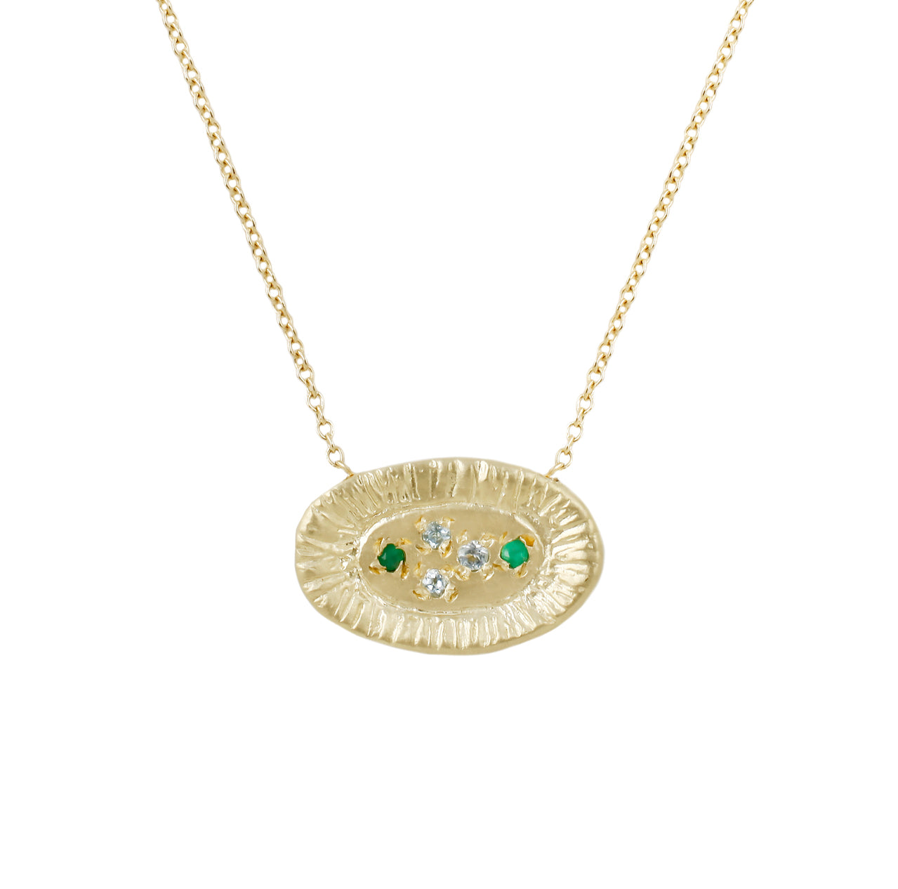 Sunburst necklace-emerald